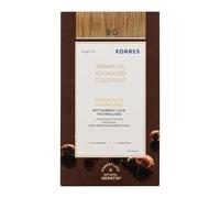 KORRES ARGAN OIL Colorant - tintura per capelli senza ammoniaca all'olio di argan biologico, Biondo chiarissimo 9.0, 100% di copertura dei capelli bianchi e vegano