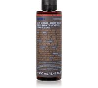 KORRES ATENIAN GROOMING 2 in 1 Shampoo e gel doccia da uomo, idratante e districante, con note tonificanti di bergamotto fresco e pelle, senza silicone e parabeni, 250 ml