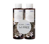 KORRES JASMINE, set di gel doccia rivitalizzante con aloe vera, dermatologicamente testato e vegano, 2 x 250 ml