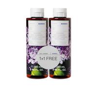 KORRES LILAC 1+1 Set di gel doccia rivitalizzante con aloe vera e profumo floreale in set vantaggioso, dermatologicamente testato e vegano, 2 x 250 ml
