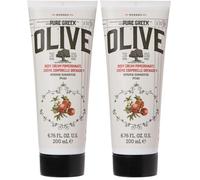 KORRES OLIVE POMEGRANATE Latte corpo idratante per una pelle morbida, con olio extravergine di oliva, al profumo di melograno, vegano, senza siliconi e parabeni, 200 ml (Confezione da 2)