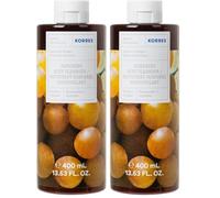 KORRES SANTORINI GRAPE Gel doccia rivitalizzante, dermatologicamente testato, con aloe vera attiva, fragranza fruttata di uva, senza siliconi e parabeni, vegano, in formato XL da 400ml