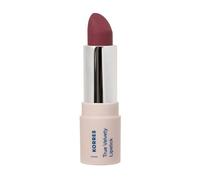 KORRES True Velvety Lipstick Plum Rose 25, rossetto rosa con colore intenso e texture cremosa, alta coprenza e finish semi-opaco, vegano, 3 g