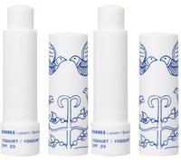 KORRES Yoghurt Balsamo labbra nutriente allo FPS 20, stick balsamo labbra incolore con olio di iperico, dermatologicamente testato, 4,5g (Confezione da 2)