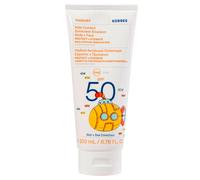KORRES YOGHURT Comfort, emulsione solare per bambini SPF 50, crema solare resistente all'acqua con olio di mandorle e yogurt greco, ad assorbimento rapido e delicato sulla pelle, 200 ml