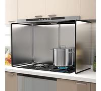 KorsiKato Paraschizzi portatile, paraschizzi da parete, paraspruzzi per dietro un fornello, per friggere, paraschizzi da cucina (dimensioni: 45 x 80 x 60 cm)