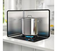 KorsiKato Paraspruzzi portatile, paraschizzi da parete, paraspruzzi per dietro un fornello, per friggere, paraschizzi da cucina (dimensioni: 30 x 30 cm)