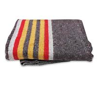 Kortpack 10 coperte per trasloco a righe, giallo, rosso, bianco, 150 x 200 cm, 1350 g per coperta, protezione robusta per mobili, traslochi e stoccaggio, 099.0080