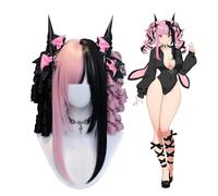 KORURACLUB Anime Cosplay Parrucca da donna con gradiente di colore Wig Characters Giocare Lolita Wigs Halloween Cosplay Puntelli di scena (accessori non inclusi) (AkumaHime)
