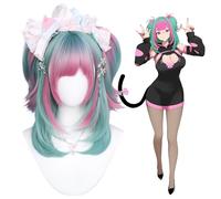 KORURACLUB Anime Cosplay Parrucca da donna con gradiente di colore Wig Characters Giocare Lolita Wigs Halloween Cosplay Puntelli di scena (Accessori non inclusi) (CandyHime)