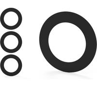 Kos Design Anello Copriforo per Faretti da Incasso - Set da 3 - Anello di Copertura in ABS - per Fori Soffitto 120x82 mm - Bianco - Montaggio Pulito (Nero, 120x82)