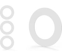 Kos Design Anello Copriforo per Faretti da Incasso - Set da 3 - Anello di Copertura in ABS - per Fori Soffitto 110x72 mm - Bianco - Montaggio Pulito (Bianco, 110x72)