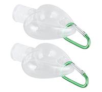 KOS DOGE Bottiglia Viaggio 50 Ml con Portachiavi, Bottiglia Liquido in Plastica con Tappo Flip Contenitore Trasparente da Spremere Ricaricabile a Tenuta Stagna, per Cosmetici(A forma di cuore)