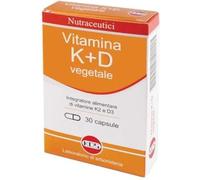 Kos Vitamina K+D Vegetale Integratore per Salute Ossa e Osteoporosi 30 Capsule