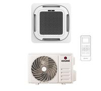 Kosami Climatizzatore Monosplit Cassetta 90x90 Trifase Inverter R32 48000 BTU WiFi con Comando e Pompa Condensa
