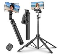 KOSCHEAL C16R Stabilizzatore per cellulare, Gimbal Stabilizzatore per Smartphone con Luce di Riempimento e Treppiede Compatibile con iOS/Android, Tracciamento Automatico Viso &Oggetti, Estensibile