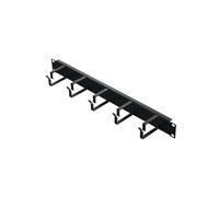 Koscom Connect Pannello di manovra per cabinet di rete I 1U gestione cavi per armadio server I pannello di manovra con 5 staffe di guida 40 x 60 mm I Server Rack gestione cavi (nero, 19")