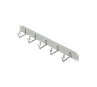 Koscom Connect Pannello di manovra per cabinet di rete I 1U Gestione cavi per armadio server I pannello di manovra con 5 staffe di guida 40 x 60 mm I Server Rack gestione cavi (grigio, 19")