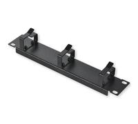 Koscom Connect Pannello di manovra per cabinet di rete I 1U Gestione cavi per armadio server I Pannello di manovra con staffa di guida 40 x 30 mm I Server Rack gestione cavi (nero, 10")