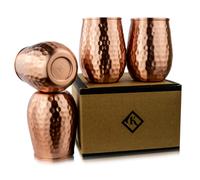 Kosdeg Copper Cups - 16 Oz set of 4 - A Unique Way To Enjoy Wine - The