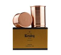 Kosdeg - Set di 2 barattoli da cocktail in rame da 340 ml, scelti dai baristi professionisti, design in stile lattina, perfetti per bere al meglio, si congelano in pochi secondi