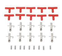 KOSDFOGE 10 Sets Practical Automatic Red Water Feeder Nipple Waterer Drinker Rodent Rabbit Bunny New
