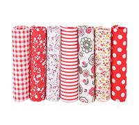KOSDFOGE 7pcs Set 100% Cotton Batiks Sewing Craft Cloth DIY Wallet Cushion Cover for DIY Projects (50 * 50cm)