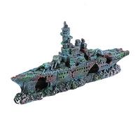 KOSDFOGE Aquarium Decor Resin Hide Boat Fish Tank Ornaments Decorative Ideal for Fresh and Salt Water Tanks Colorful and Durable 23 x 11 x 5 cm