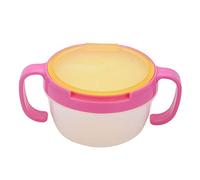 KOSDFOGE BPA Dual handle Spill proof Food Bowl Snack Container for Children Baby Toddlers Pink Green Red Blue Candy Container Snack Container Dual handle Candy Container (Red)