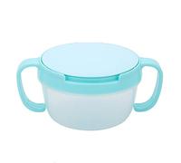KOSDFOGE BPA Dual handle Spill proof Food Bowl Snack Container for Children Baby Toddlers Pink Green Red Blue Candy Container Snack Container Dual handle Candy Container (Lake Blue)