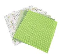 KOSDFOGE Cotton Cloth DIY Craft Kit Flower Pattern 7pcs DIY Cotton Sewing Material Cushion Cover Wallet Table Cloth for Home Sewing (25 * 25cm)