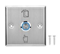 KOSDFOGE Door Access Control System Exit Button Switch Stainless Steel Alloy Press to Close NO NC COM Surface Mounting DC36V For Home Office