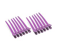 KOSDFOGE Hair Styling Clips Hair Sectioning Clips Salon StylingClips 12pcs Box for Fine Hair Clips in 6 Colors (Rose Red)