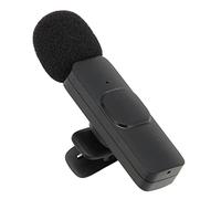 KOSDFOGE Microfono Lavalier Wireless One Tows Two Plug and Play Riduzione del Rumore Mini Microfono da Risvolto per la Registrazione Live Stream YouTube TikTok Creators(Nero)