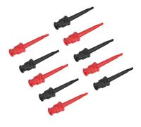 KOSDFOGE Multimeter Test Hook Clip Kit Powerful Grasping Hooks for SMT IC D20 Cable Welding 10pcs Black Red (Five Black and Five Red)