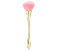 KOSDFOGE Nail Dust Brush Powder Dust Remover Nail Art Manicure Tool Large Size for Personal Use and Salon Gold Gift (Gold)