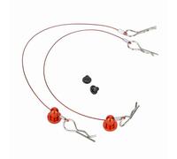 KOSDFOGE RC Car Body Shell Clip Durable Wire Pin Retainer for 1/10 RC Car Red Green Silver Black 2Pcs Anti Lost Tight Fitting Easy Install Remove Ideal Accessory Parts (Red)