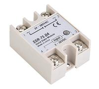 KOSDFOGE Solid State Relay SSR-75DA 75A No Spark High Speed Anti-vibration Long Life Ideal for Temperature Controller CNC Machine Tools Petrochemical Equipment Food Machinery Packa