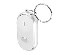 KOSDFOGE Voice Control Anti Lost Device Whistle Key Finder Keychain Locator Tracer for Wallet Car Child Bag (White)