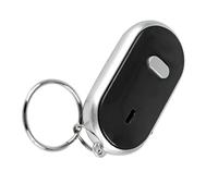 KOSDFOGE Voice Control Anti Lost Device Whistle Key Finder Keychain Locator Tracer for Wallet Car Child Bag (Black)