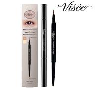 [ Kose Visee ] 2 IN 1 Largo Trucco W Ombra Eyeliner Liquido 01 Marrone 0.4g