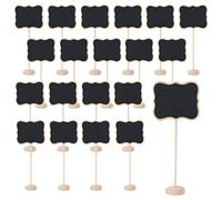 KOSHIFU 20 Pz Mini Lavagnette per Buffet Numeri da Tavolo Mini Lavagna Legno Lavagnette Promemoria Segnaposto con Supporto per Matrimoni Sala da Pranzo Feste di Compleanno Negozio Prezzi Bar