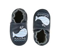 koshine Scarpine primi passi in morbida pelle per bambini, 0-3 anni (grigio, 18), Delfino blu navy, 24/25 EU