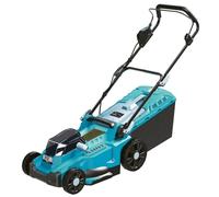 DEDRA Rasaerba senza fili, senza spazzole, 2 x 18 V, SAS+ALL con impugnatura ergonomica, vassoio di raccolta da 35 l, altezza di taglio da 25 a 75 mm, consegnato senza batteria