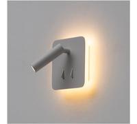 KOSILUM - E-book a doppia luce LED multifunzionale - Bilbao - Luce bianca calda illuminazione soggiorno camera da letto cucina corridoio - 3 W + 6 W - 300 lm + 550 lm - LED integrato - IP20