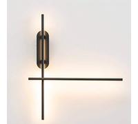 KOSILUM - Lampada da parete design nero minimalista - Taranto - Luce bianca calda illuminazione soggiorno camera da letto cucina corridoio - 20 W - 1400 lm - LED integrato - IP20