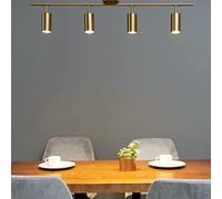 KOSILUM - Lampada da soffitto a testa multipla in metallo dorato - Estrid - Luce bianca calda illuminazione soggiorno camera da letto cucina corridoio - 4 x max 5 W - GU10 - IP20
