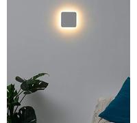 KOSILUM - Lampada LED quadrata con bordi arrotondati, luce bianca calda, illuminazione soggiorno, camera da letto, cucina, corridoio, 6 W, 732 lm, LED integrato, IP20