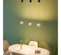 KOSILUM - Piccola sospensione minimalista bianca dimmerabile cavo regolabile - Finn - Luce bianca calda illuminazione soggiorno camera da letto cucina corridoio - 12 W - 1046 lm - LED integrato - IP20
