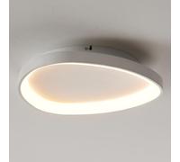 KOSILUM - Plafoniera bianca sottile e pulita LED integrata, dimmerabile, luce bianca calda, illuminazione soggiorno, camera da letto, cucina, corridoio, 19 W, 2028 lm, LED integrato, IP20